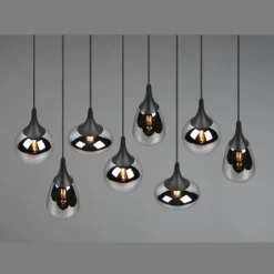 Lámpara de techo colgante Lumina 8L 8XE14 121CM Ancho