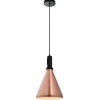 Lámpara de techo colgante 1luz 1xE27 acabado metal cobre estilo industrial 25cm Ø