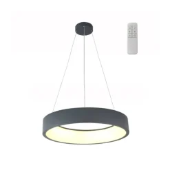 Lámpara de techo colgante Lyn LED integrado 40w 3CCT acabado antracita estilo moderno incluye mando a distancia 55cm Ø