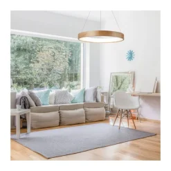 Lámpara de techo colgante Mad LED integrado 42w tonalidad 3000k acabado madera natura estilo moderno 67cm Ø