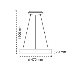 Lámpara de techo colgante Mad LED integrado 28w tonalidad 3000k acabado madera natura estilo moderno 47cm Ø