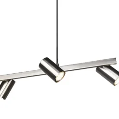 Lámpara de techo colgante Marley Níquel 4L 4XGU10 80cm Ancho
