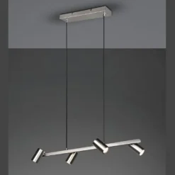 Lámpara de techo colgante Marley Níquel 4L 4XGU10 80cm Ancho