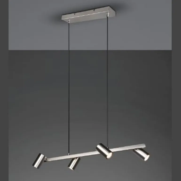 Lámpara de techo colgante Marley Níquel 4L 4XGU10 80cm Ancho