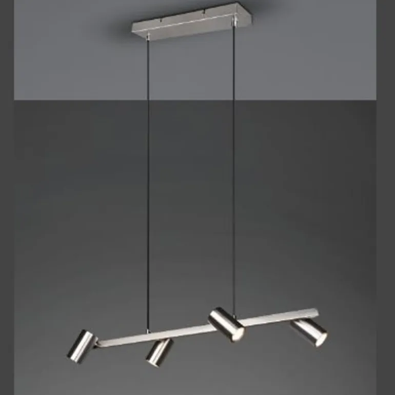 Lámpara de techo colgante Marley Níquel 4L 4XGU10 80cm Ancho