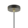 Lámpara de techo colgante Mauna 1 luz acabado negro y oro envejecido 1XE27 estilo moderno 18cm Ø