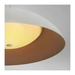 Lámpara de techo colgante Mirta LED integrado 60w tonalidad 3000k acabado aluminio blanco estilo moderno 65cm Ø