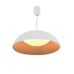 Lámpara de techo colgante Mirta LED integrado 60w tonalidad 3000k acabado aluminio blanco estilo moderno 65cm Ø