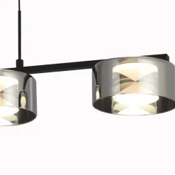 Lámpara de techo colgante Ónix Lineal 5 luces LED integrado 5X6W 4000K 2100lm acabado negro estilo moderno