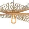 Lámpara de techo colgante Ondas 1XE27 acabado natural estilo nórdico 80cm Ø