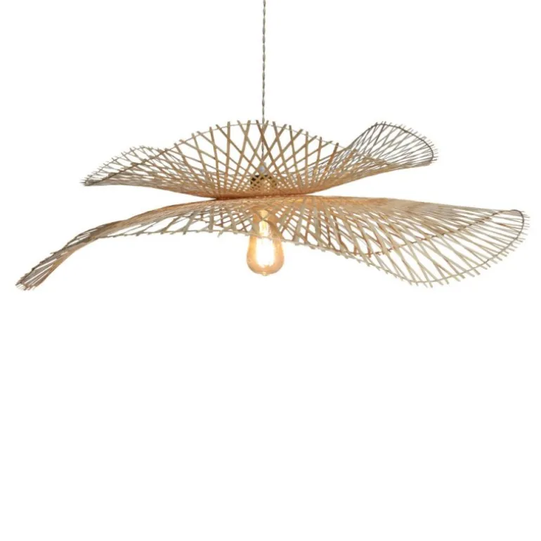 Lámpara de techo colgante Ondas 1XE27 acabado natural estilo nórdico 80cm Ø