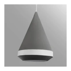 Lámpara de techo colgante Orso 16 1luz 1xE27 acabado aluminio gris estilo moderno 16cm Ø