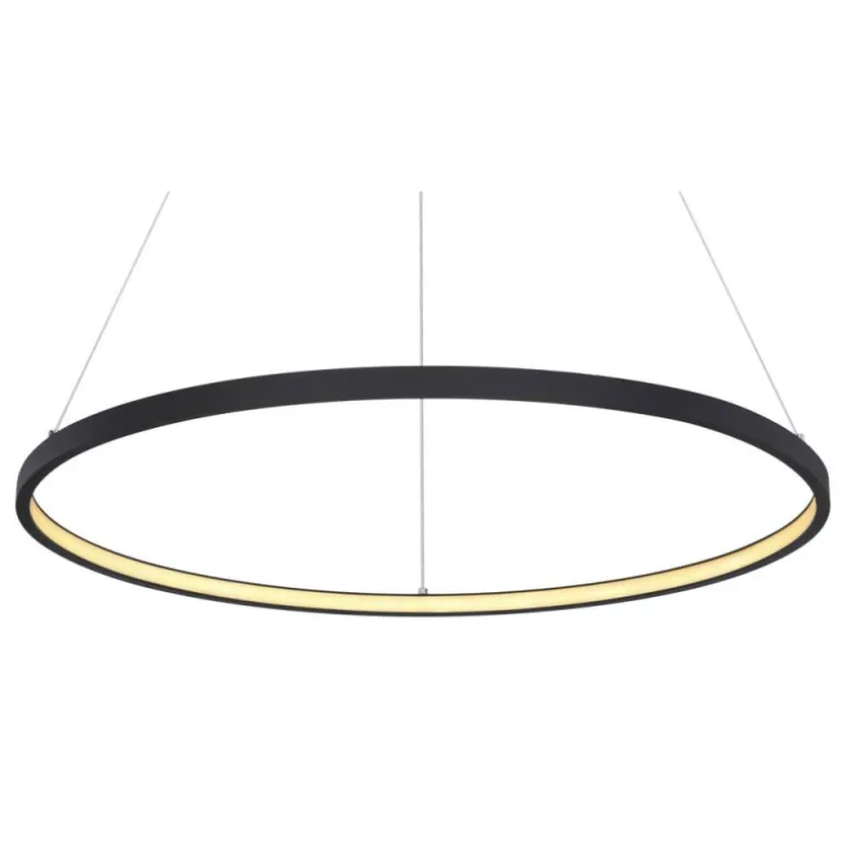 Lámpara de techo colgante Ralph LED integrado 29w tonalidad 3000k acabado negro estilo moderno 60cm Ø