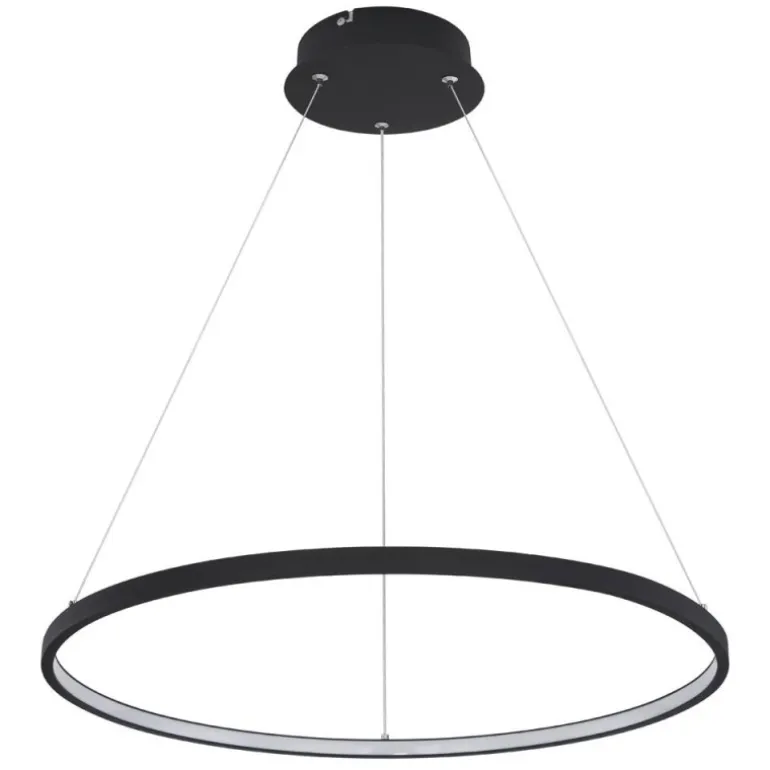 Lámpara de techo colgante Ralph LED integrado 29w tonalidad 3000k acabado negro estilo moderno 60cm Ø