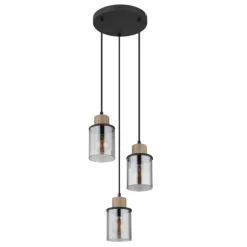 Lámpara de techo colgante redonda 3L Reid 3XE27 27cm Ø