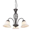Lámpara de techo colgante Rústica 3 luces 3xE14 acabado marrón óxido estilo rústico 55cm Ø