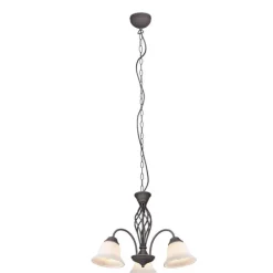 Lámpara de techo colgante Rústica 3 luces 3xE14 acabado marrón óxido estilo rústico 55cm Ø