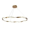 Lámpara de techo colgante Sand Oro LED integrado 48w tonalidad 3000k acabado metal oro estilo moderno 108cm Ø
