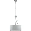 Lámpara de techo colgante Silk 1xE27 acabado metal cromo pantalla hilo plata estilo clásico 38cm Ø