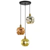 Lámpara de techo colgante Soter 3 luces 3XE27 acabado colores metálicos estilo moderno 30cm Ø