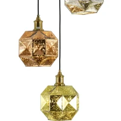Lámpara de techo colgante Soter 3 luces 3XE27 acabado colores metálicos estilo moderno 30cm Ø