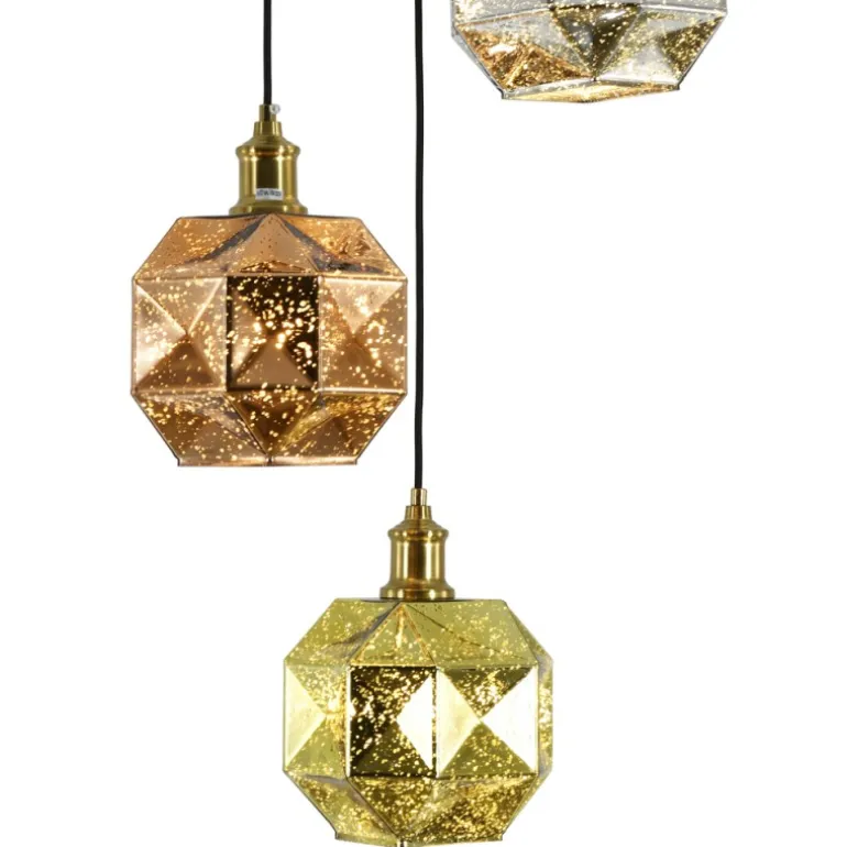 Lámpara de techo colgante Soter 3 luces 3XE27 acabado colores metálicos estilo moderno 30cm Ø