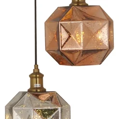 Lámpara de techo colgante Soter 6 luces 6XE27 acabado colores metálicos estilo moderno 40cm Ø
