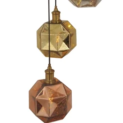 Lámpara de techo colgante Soter 6 luces 6XE27 acabado colores metálicos estilo moderno 40cm Ø