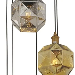 Lámpara de techo colgante Soter 6 luces 6XE27 acabado colores metálicos estilo moderno 40cm Ø