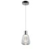 Lámpara de techo colgante Talio 1 luz LED integrado 5w 4000k acabado metal cromo cristal transparente estilo moderno 13.5 cm Ø