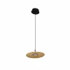 Lámpara de techo colgante Ter LED integrado 7w tonalidad 3000k acabado madera natural estilo nórdico 25cm Ø