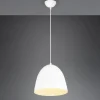 Lámpara de techo colgante Tilda 1 luz 1xE27 acabado metal blanco estilo moderno 25cm Ø