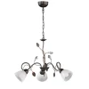 Lámpara de techo colgante Traditio 3 luces 3xE14 acabado marrón oxido estilo rústico 70cm Ø