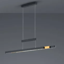 Lámpara de techo colgante Trajan LED integrado 40w 3CCT regulable en intensidad y extensible acabado negro estilo moderno
