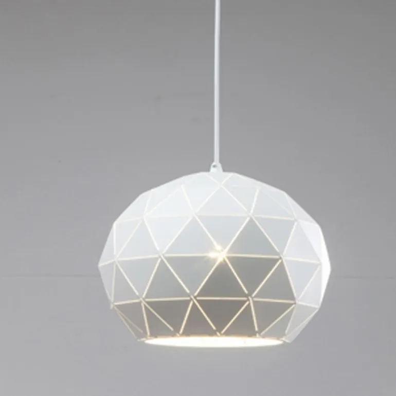 Lámpara de techo colgante Triángulos blanca 1XE27 estilo moderno 20cm Ø