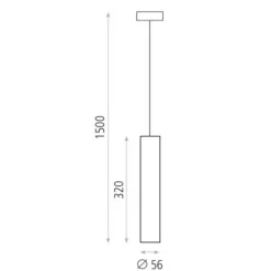 Lámpara de techo colgante Zoom 1 luz 1xGU10 acabado metal blanco estilo moderno 5.6cm Ø