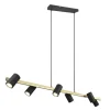 Lámpara Lineal 6L Marley negro/oro