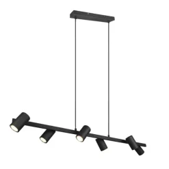 Lámpara lineal Marley negro 6L