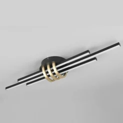 Plafón de techo Cinto Negro / Oro LED 20w 3000k 3 Intensidades