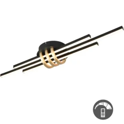 Plafón de techo Cinto Negro / Oro LED 20w 3000k 3 Intensidades