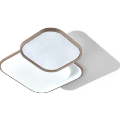 Plafón de techo Curtiss Cuadrado LED 105w 3CCT 53X53CM