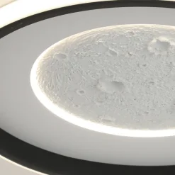 Plafón de techo Moon LED integrado 50W 3CCT 3500lm con mando a distancia acabado blanco estilo moderno 49.5cm Ø