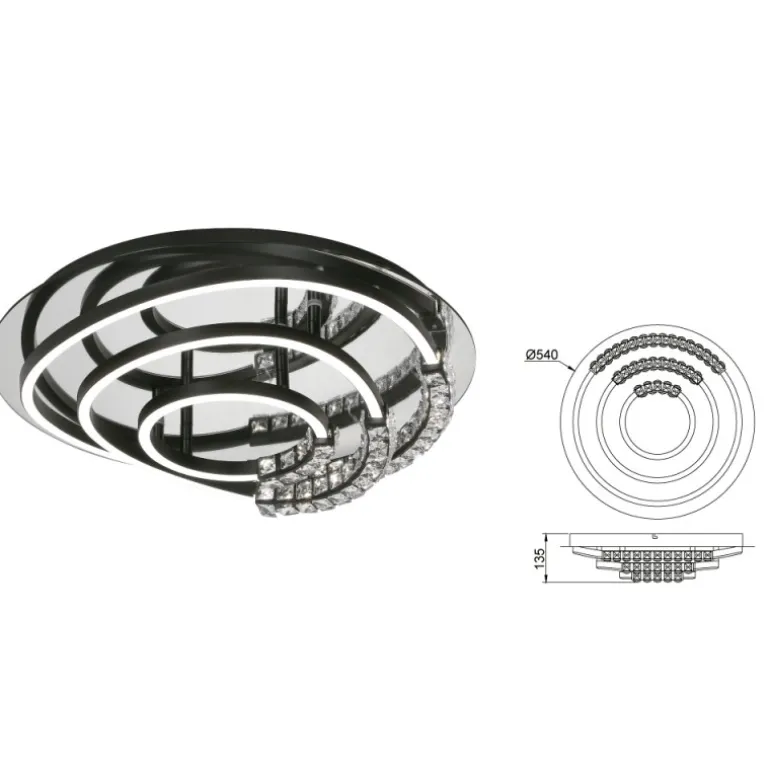 Plafón de techo Most 3 LED 40w 4000k 54CM Ø