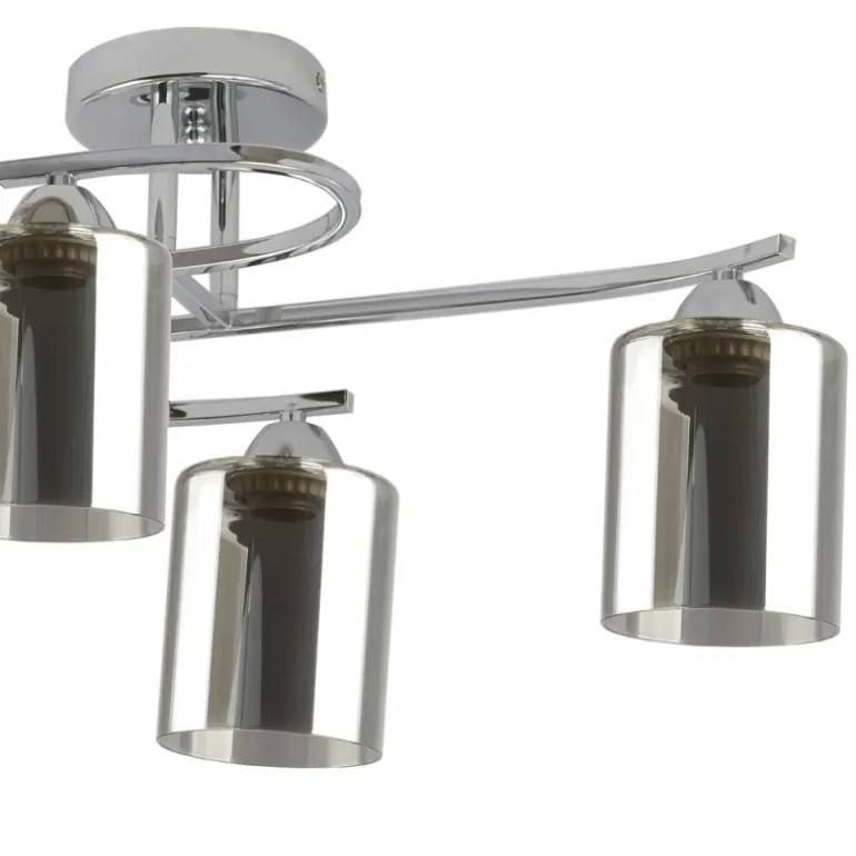 Plafón de techo Zlin Cromo 4L 4XE27