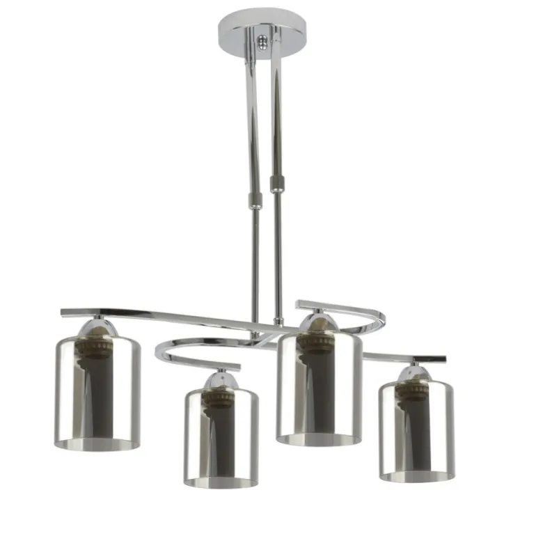 Plafón de techo Zlin Cromo 4L 4XE27