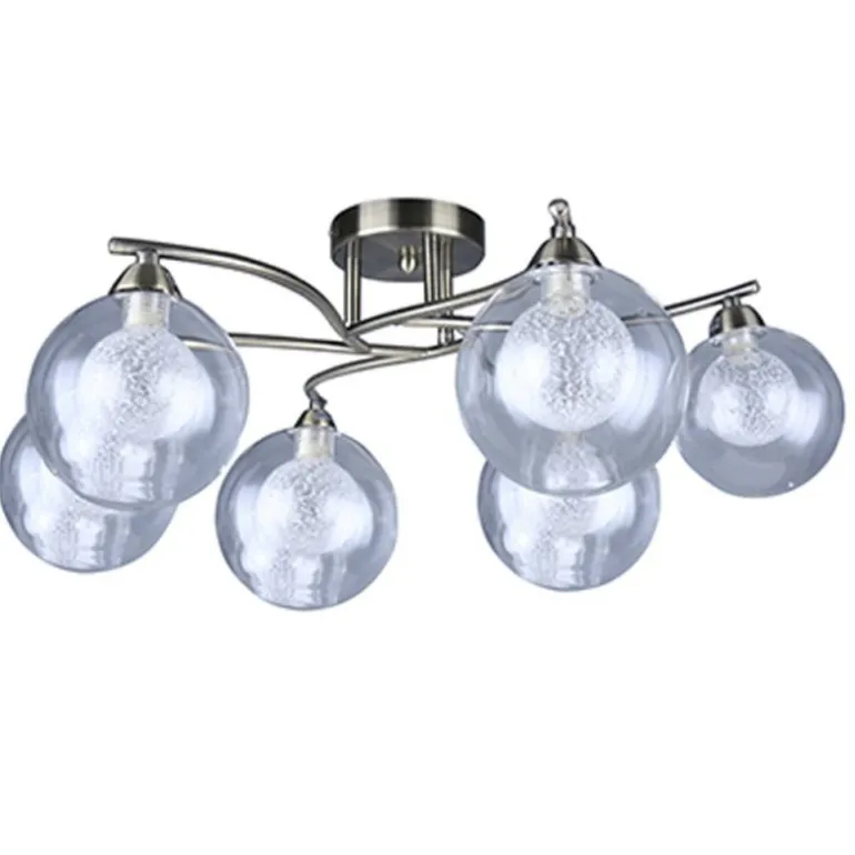 Plafón Double cuero 6 luces, G9