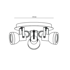 Plafón 3l Heli Blanco
