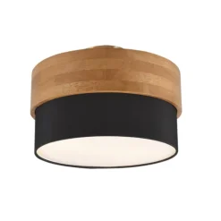 Plafón Seasons Negro/ Madera PQ