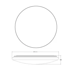 Plafón Sever RD 80cm 100w