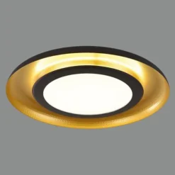 Plafón Shiitake Negro/Oro 60w